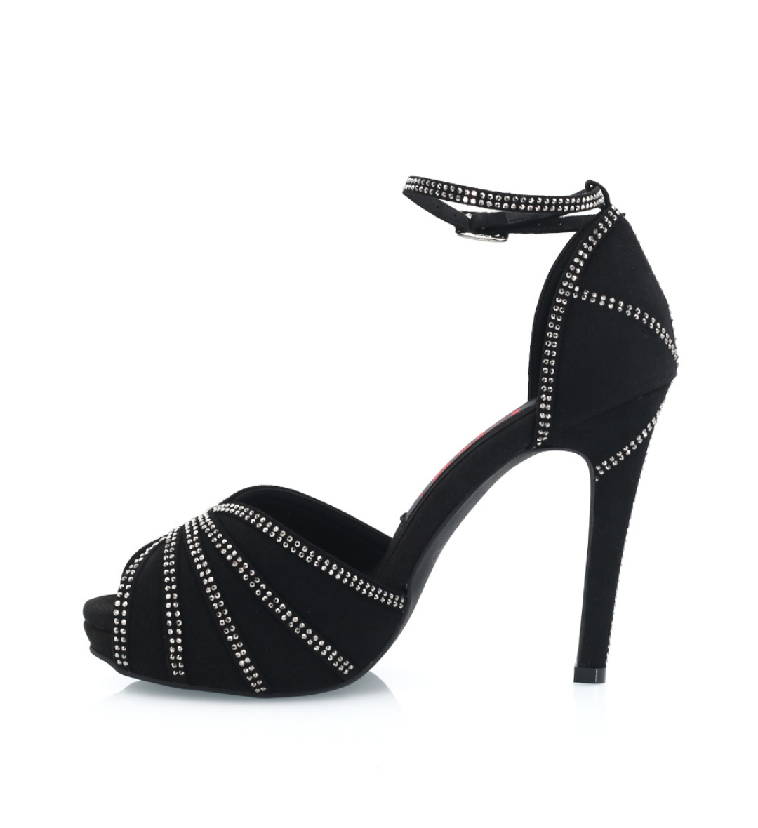 FATALE 4.5 inch stiletto heel with 3/4 inch platform front and ankle strap